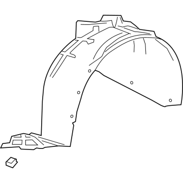 85517628 GM Fender Liner, Front Inner Driver Side Illustration 1 of 1