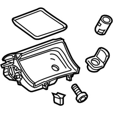 GM 23133389 Compartment, Black 23133389 GM Compartment, Black Illustration 1 of 1