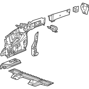 GM 60004654 Lower Rail Assembly, Rear Passenger Side 60004654 GM Lower Rail Assembly, Rear Passenger Side Illustration 1 of 1
