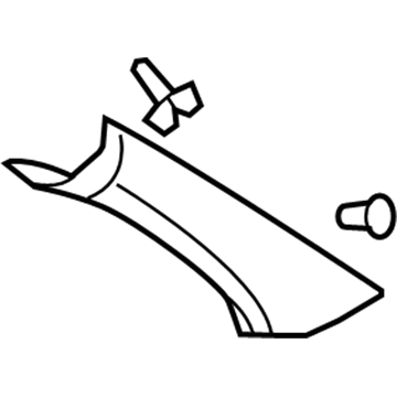 15782066 GM Windshield Pillar Trim, Gray, Passenger Side Illustration 1 of 1