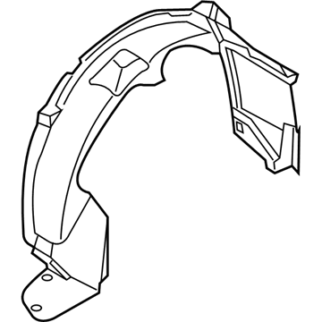 GM 25950043 Fender Liner, Front Inner Driver Side 25950043 GM Fender Liner, Front Inner Driver Side Illustration 1 of 1