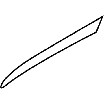 GM 96861092 Trim Molding, Black 96861092 GM Trim Molding, Black Illustration 1 of 1