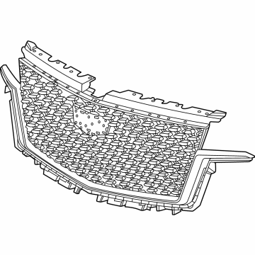 GM 85000010 Grille Assembly, Black, Front Upper 85000010 GM Grille Assembly, Black, Front Upper Illustration 1 of 1