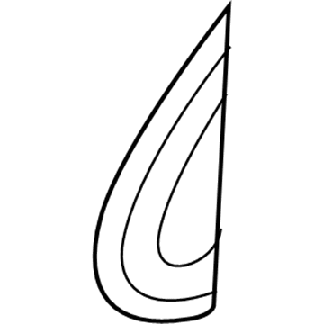 GM 84476919 Upper Molding, Front Driver Side 84476919 GM Upper Molding, Front Driver Side Illustration 1 of 1