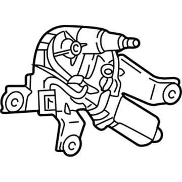 GM 19257184 Wiper Motor Assembly, Rear 19257184 GM Wiper Motor Assembly, Rear Illustration 1 of 1