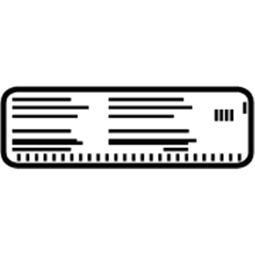 GM 23444174 Fuel Label 23444174 GM Fuel Label Illustration 1 of 1