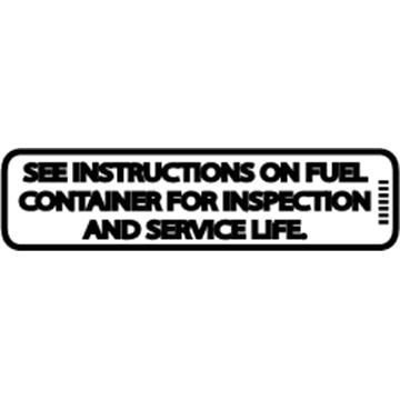 GM 23463818 Fuel Label 23463818 GM Fuel Label Illustration 1 of 1