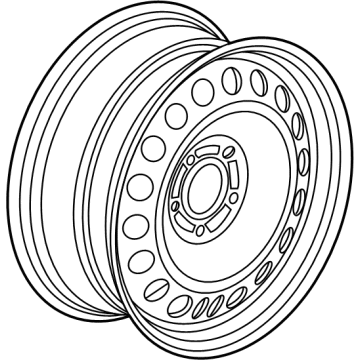 GM 42481737 Wheel, Steel 42481737 GM Wheel, Steel Illustration 1 of 1