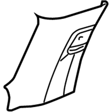 GM 15186095 Window Molding, Driver Side 15186095 GM Window Molding, Driver Side Illustration 1 of 1
