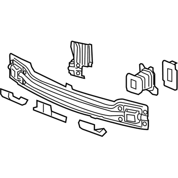 GM 22887092 Lower Impact Bar 22887092 GM Lower Impact Bar Illustration 1 of 1