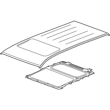 GM 23496218 Roof Panel 23496218 GM Roof Panel Illustration 1 of 1