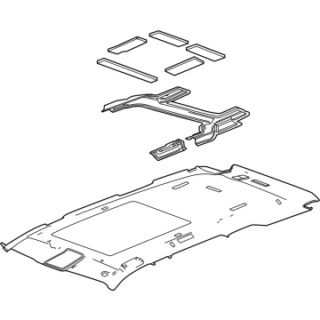 85156024 GM Headliner, Jet Black Illustration 1 of 1