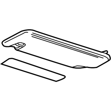GM 22929714 Sunvisor, Black, Driver Side 22929714 GM Sunvisor, Black, Driver Side Illustration 1 of 1