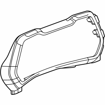 GM 86778380 Cluster Bezel, Silver 86778380 GM Cluster Bezel, Silver Illustration 1 of 1