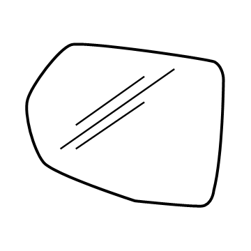 GM 84294428 Mirror Glass, Rear Driver Side 84294428 GM Mirror Glass, Rear Driver Side Illustration 1 of 1