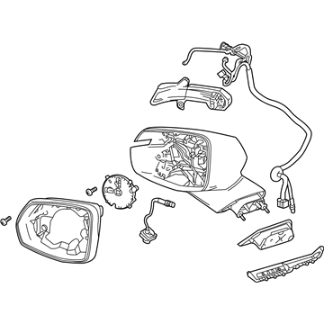 GM 86777063 Mirror Assembly, Rear Passenger Side 86777063 GM Mirror Assembly, Rear Passenger Side Illustration 1 of 1