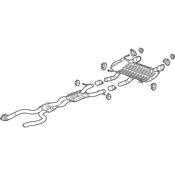 GM 23328481 Exhaust Pipe 23328481 GM Exhaust Pipe Illustration 1 of 1