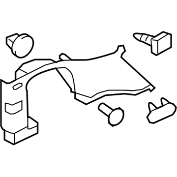 GM 22819360 Quarter Trim Panel, Rear Upper Driver Side 22819360 GM Quarter Trim Panel, Rear Upper Driver Side Illustration 1 of 1