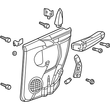 10323042 GM Door Trim Panel, Gray, Rear Driver Side Illustration 1 of 1