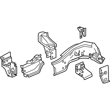 23168004 GM Rail Section, Front Passenger Side Illustration 1 of 1