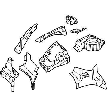 GM 22829855 Apron Assembly, Front Passenger Side 22829855 GM Apron Assembly, Front Passenger Side Illustration 1 of 1