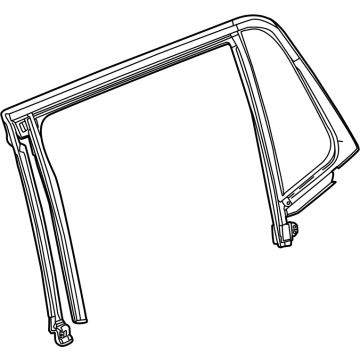 GM 26533642 Weatherstrip, Rear Side Door Window Glass Running 26533642 GM Weatherstrip, Rear Side Door Window Glass Running Illustration 1 of 1