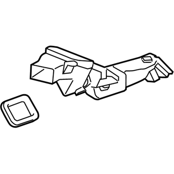 GM 23117425 Lower Air Duct, Passenger Side 23117425 GM Lower Air Duct, Passenger Side Illustration 1 of 1
