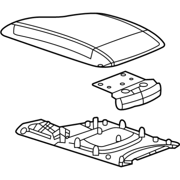 GM 84423761 Armrest, Gray 84423761 GM Armrest, Gray Illustration 1 of 1