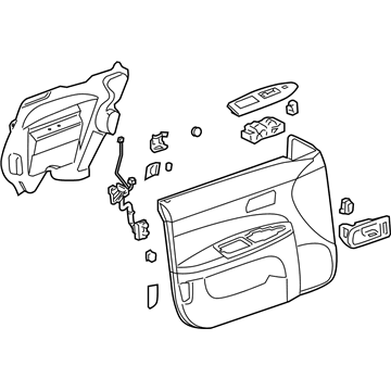 15897282 GM Door Trim Panel, Passenger Side Illustration 1 of 1