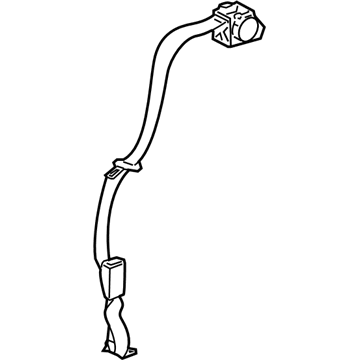 19180010 GM Lap & Shoulder Belt, Rear Center Illustration 1 of 1