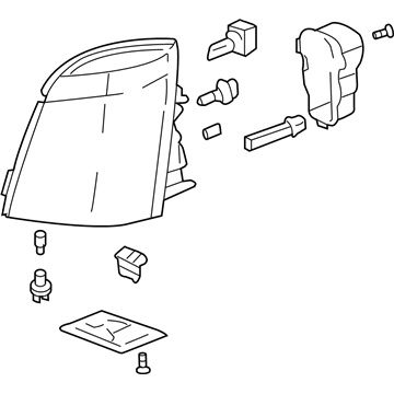 19371074 GM Headlamp Assembly, Front Passenger Side Illustration 1 of 1