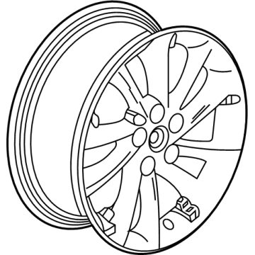 GM 42506148 Wheel, Alloy, Front Rear 42506148 GM Wheel, Alloy, Front Rear Illustration 1 of 1
