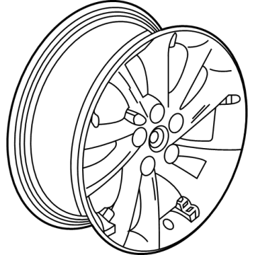GM 42481744 Wheel, Alloy 42481744 GM Wheel, Alloy Illustration 1 of 1