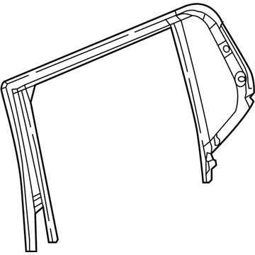 GM 84103196 Run Weatherstrip, Rear Driver Side 84103196 GM Run Weatherstrip, Rear Driver Side Illustration 1 of 1