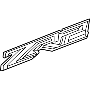 86516013 GM Plate Assembly-End Gate Vehicle Name *Exterior Brim Illustration 1 of 1