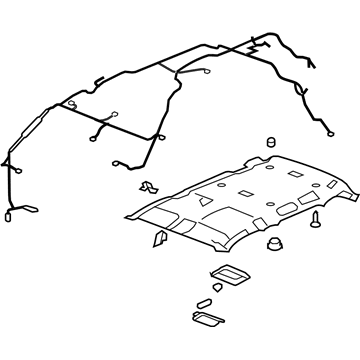 GM 25907594 Front Headliner 25907594 GM Front Headliner Illustration 1 of 1