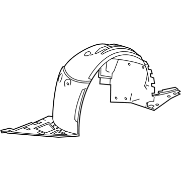 GM 23327374 Fender Liner, Front Inner Passenger Side 23327374 GM Fender Liner, Front Inner Passenger Side Illustration 1 of 1