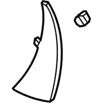 GM 23109512 Flare Extension, Front Passenger Side 23109512 GM Flare Extension, Front Passenger Side Illustration 1 of 1