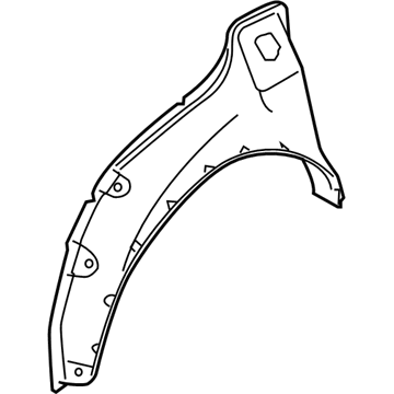 GM 25884673 Outer Wheelhouse, Rear Passenger Side 25884673 GM Outer Wheelhouse, Rear Passenger Side Illustration 1 of 1