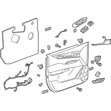 GM 23116676 Door Trim Panel, Front Driver Side 23116676 GM Door Trim Panel, Front Driver Side Illustration 1 of 1