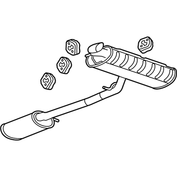 Chevy 23442413 Muffler With Tail Pipe
