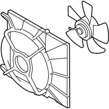Chevy Aveo5 Cooling Fan Assembly - 96536522