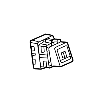 GM 84434575 Parking Brake Switch, Jet Black 84434575 GM Parking Brake Switch, Jet Black Illustration 1 of 1