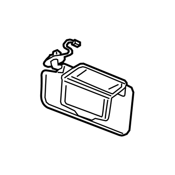 GM 84423795 Sunvisor, Black, Driver Side 84423795 GM Sunvisor, Black, Driver Side Illustration 1 of 1