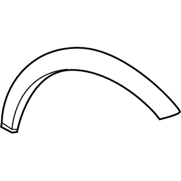 GM 19179816 Wheel Opening Molding, Front Driver Side 19179816 GM Wheel Opening Molding, Front Driver Side Illustration 1 of 1