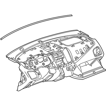 GM 23367074 Instrument Panel, Black 23367074 GM Instrument Panel, Black Illustration 1 of 1