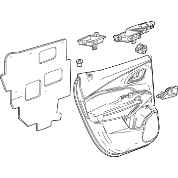 GM 42845420 Trim, Rear Side Door Trim, Jet Black 42845420 GM Trim, Rear Side Door Trim, Jet Black Illustration 1 of 1