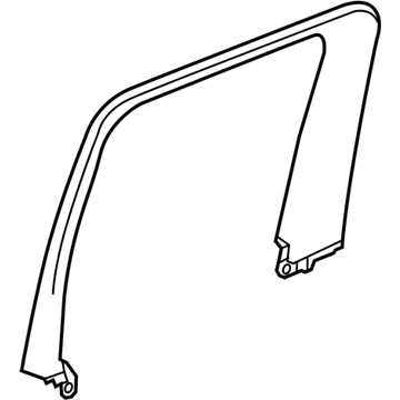 GM 22978034 Upper Trim, Rear Driver Side 22978034 GM Upper Trim, Rear Driver Side Illustration 1 of 1