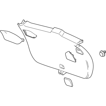 42763434 GM Lower Gate Trim, Jet Black Illustration 1 of 1