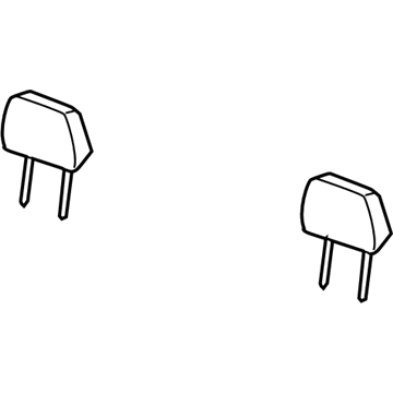 GM 20910464 Headrest, Black, Rear 20910464 GM Headrest, Black, Rear Illustration 1 of 1